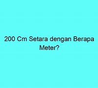 Satu Bahu Sama Dengan Berapa Meter